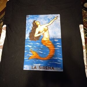 Mexican Bingo Loteria Shirt - La Sirena - Graphic Mexico Size XL